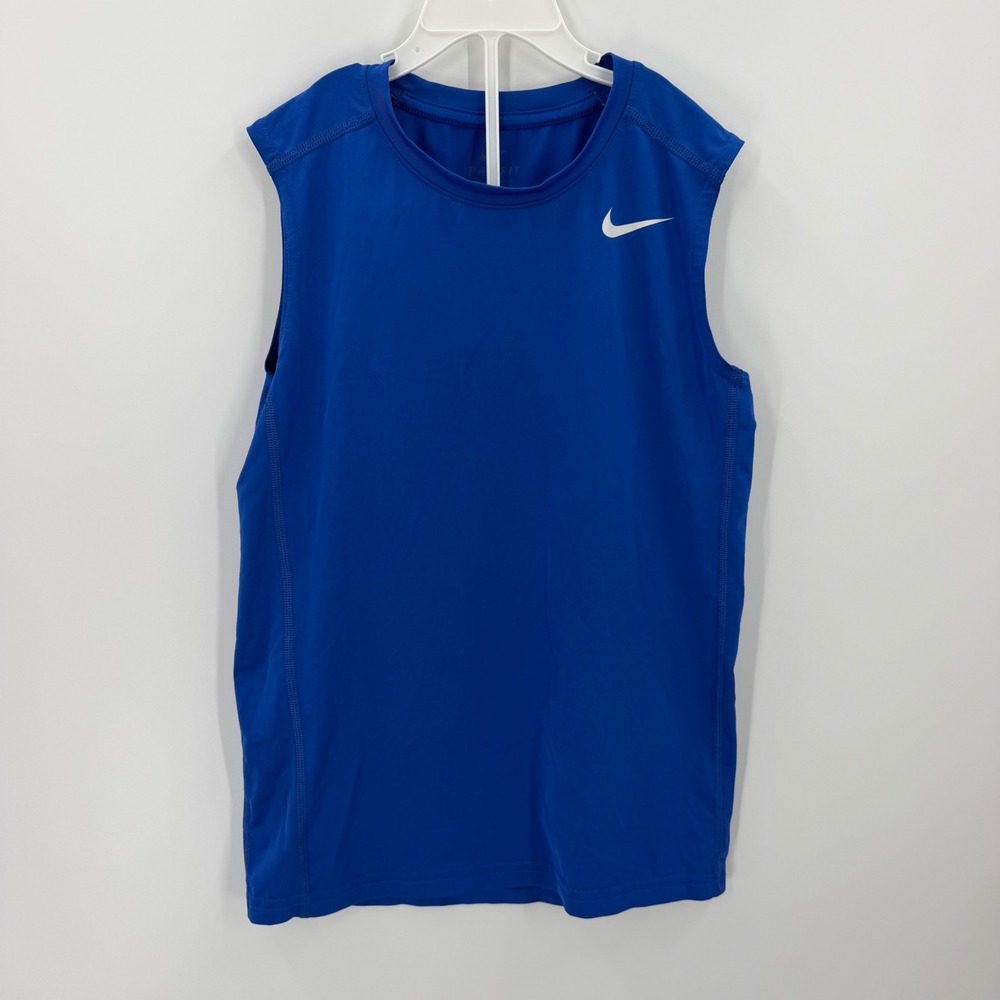 Nike Sleeveless boys medium Dri-Fit  Tank Top Blue Athletic performance active